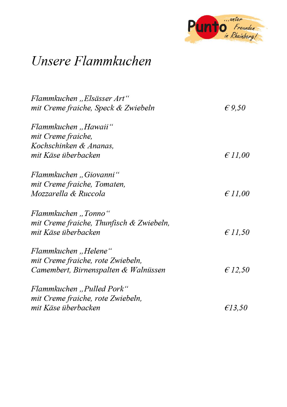 Puntos kleine Speisekarte Sommer 2025, Seite 3