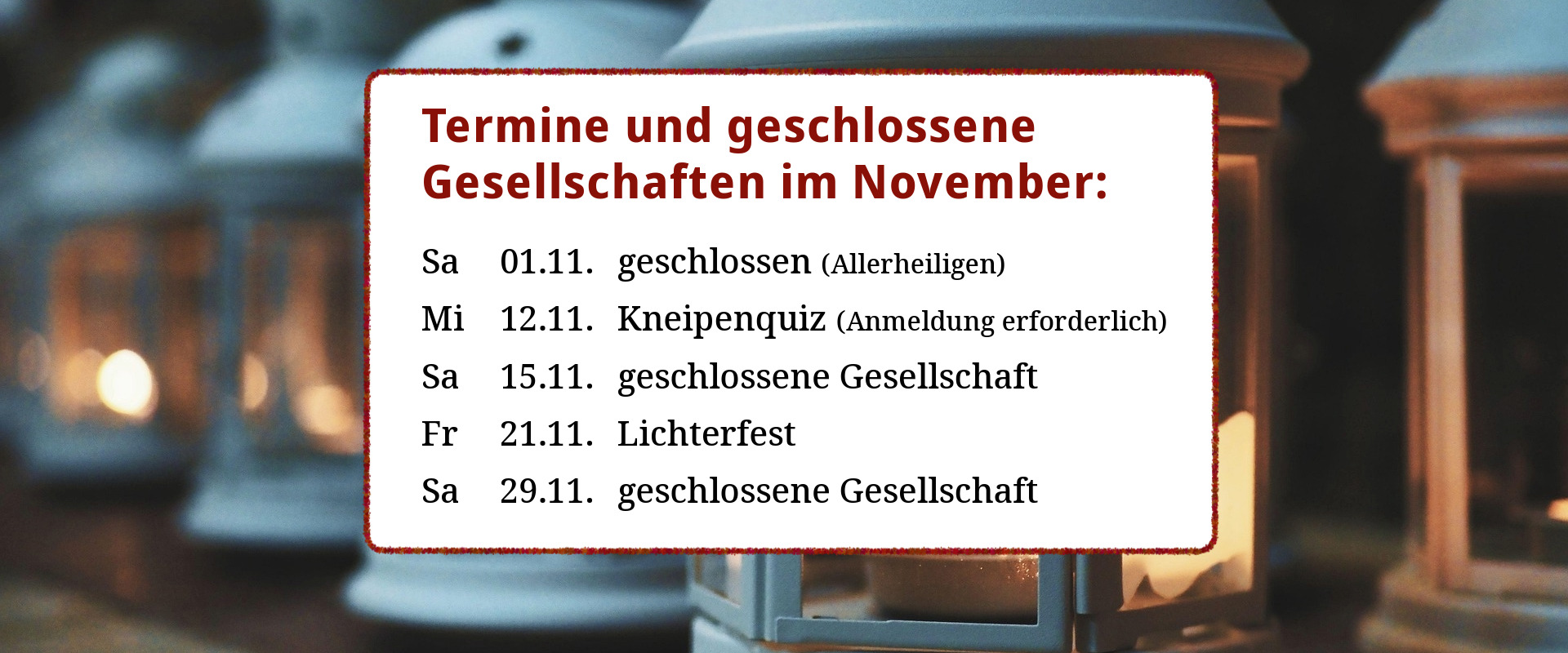 Termine Punto November