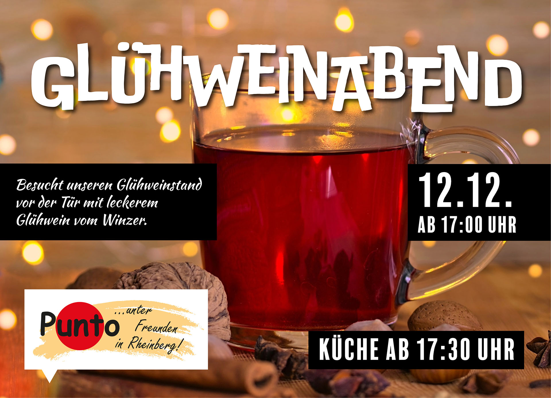Glühweinabend am 12.12.2025 vor dem Punto